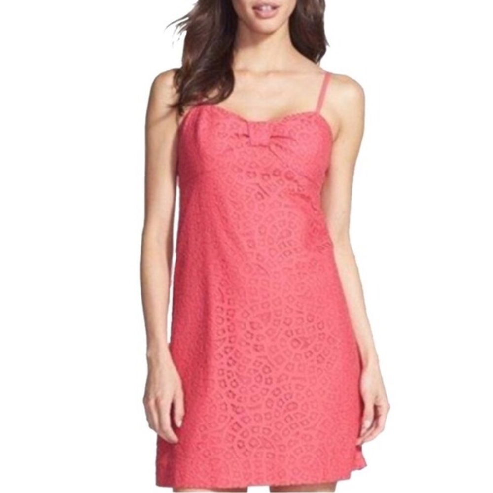 Lilly Pulitzer Hot Pink Karina Lace Mini Dress 2